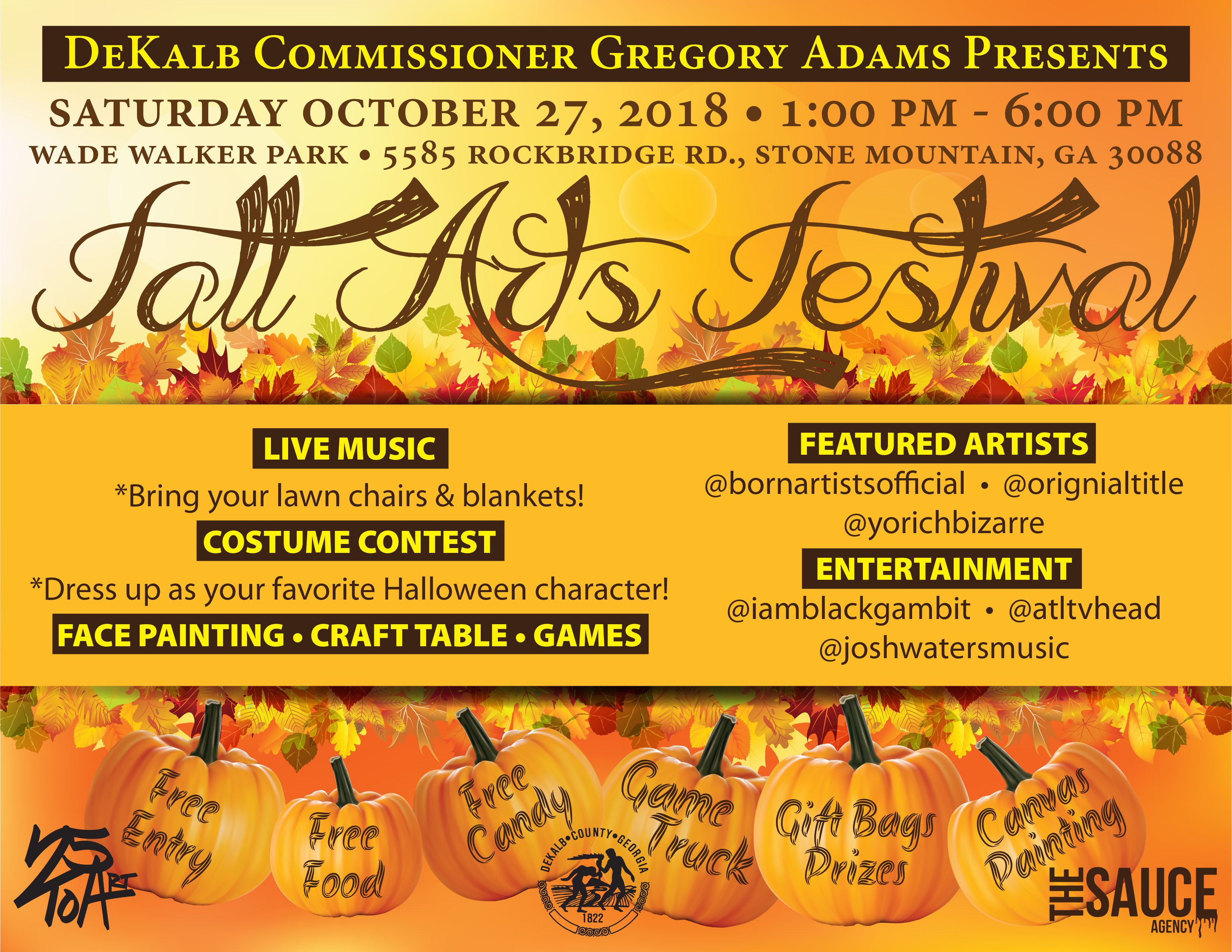 Commissioner Gregory Adams Fall Arts Festival DeKalb County GA